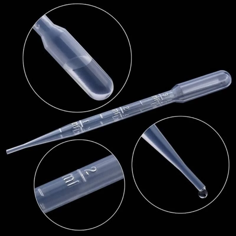 Lot 3  Pipettes graduées transparentes 3ml